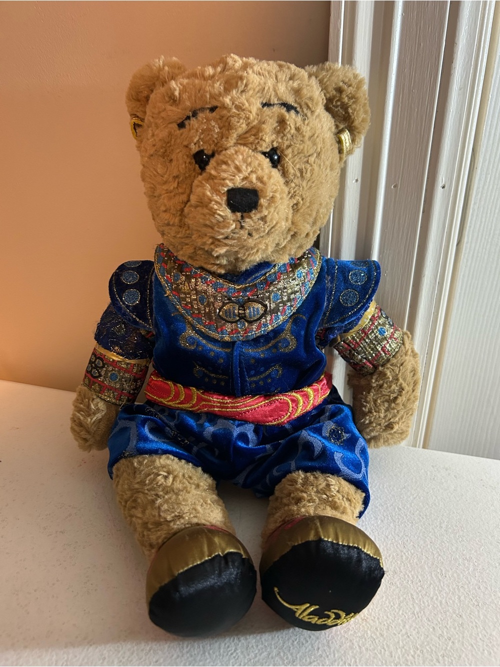 Disney Aladdin Broadway Musical Genie Plush Brown Teddy Bear